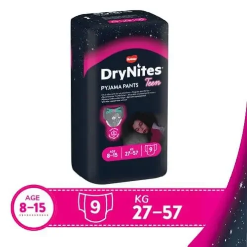 HUGGIES DRYNITES girl 8-15 13yrs 30-48 Kgs